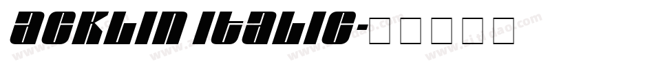 Acklin Italic字体转换